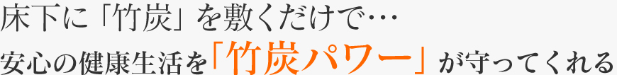 「竹炭パワー」が守ってくれる